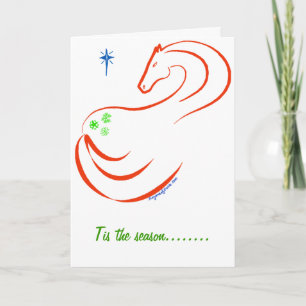 Weihnachtskarte mit Liebe und Karotten Feiertagskarte