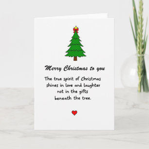 Weihnachtskarte mit Liebe und Lachen Karte