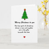 Weihnachtskarte mit Liebe und Lachen Karte (Gelbe Blume)