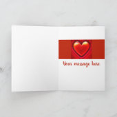 Weihnachtskarte mit Liebe vom Roten Herz. Karte (Innenseite)