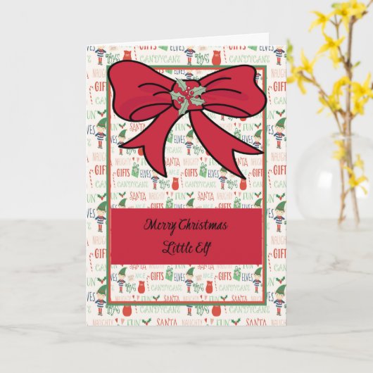 Weihnachtskarte mit Little Elves Karte (Gelbe Blume)