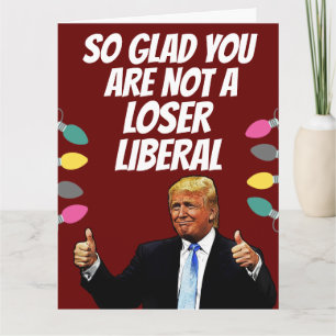WEIHNACHTSKARTE MIT LUSTIGEM DONALD TRUMP MOTIV KARTE