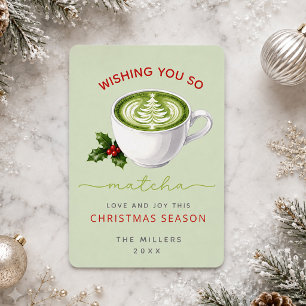 Weihnachtskarte mit Matcha-Liebe-Foto Einladung
