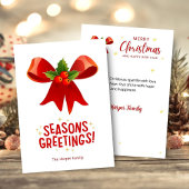 Weihnachtskarte mit Mistelzweig-Band - Saisongrüße Feiertagskarte