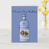 Weihnachtskarte mit Niedlichem Basset und Vodka Karte (Gelbe Blume)