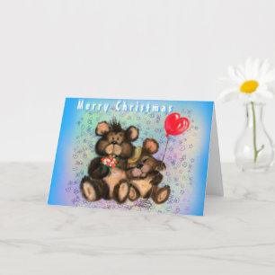 Weihnachtskarte mit Niedlichen Bären Karte