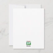 Weihnachtskarte mit Pferd und Schneemann Feiertagskarte (Rückseite)