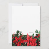 Weihnachtskarte mit Poinsettien-Foto Feiertagskarte (Rückseite)