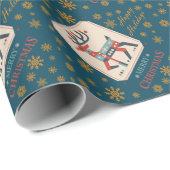 Weihnachtskarte mit Reindeer Illustration Design Geschenkpapier (Rolleneckpunkt)