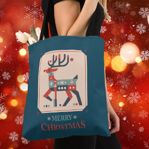 Weihnachtskarte mit Reindeer Illustration Design Tasche
