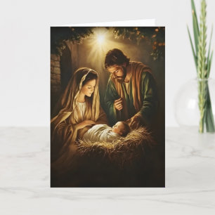 Weihnachtskarte mit religiösem Motiv Karte