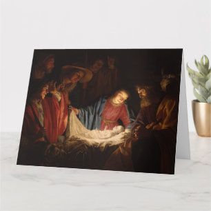 Weihnachtskarte mit religiösem Thema Karte
