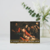 Weihnachtskarte mit religiösem Thema Postkarte (Stehend Vorderseite)