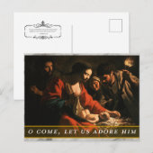 Weihnachtskarte mit religiösem Thema Postkarte (Vorne/Hinten)