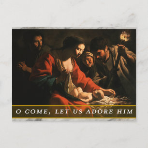 Weihnachtskarte mit religiösem Thema Postkarte