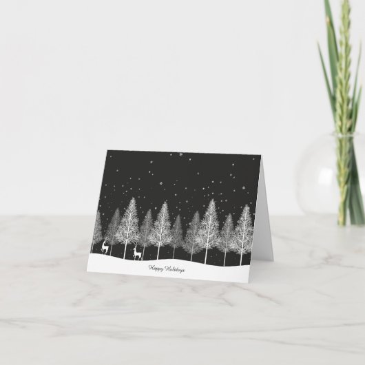 Weihnachtskarte mit Rentieren Dankeskarte (Vorderseite)