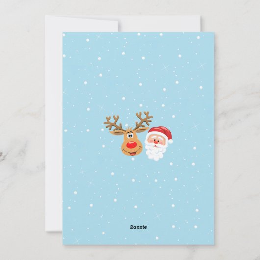 Weihnachtskarte mit Rudolph Feiertagskarte (Rückseite)