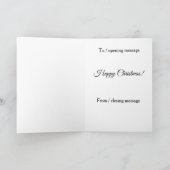 Weihnachtskarte mit Santa im Bagger, der Geschenke Karte (Innenseite)