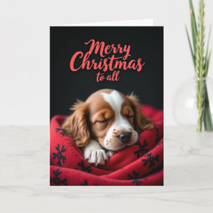Weihnachtskarte mit schlafendem Welpen Karte