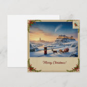 Weihnachtskarte mit Schnee Feiertagskarte (Vorne/Hinten)