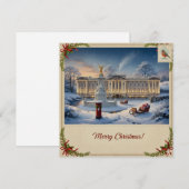 Weihnachtskarte mit Schnee Feiertagskarte (Vorne/Hinten)
