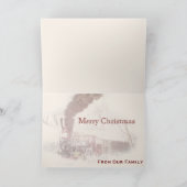 Weihnachtskarte mit Schneeballbahn Feiertagskarte (Innenseite)