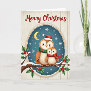 Weihnachtskarte mit schneebedecktem Fenster Karte