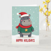 Weihnachtskarte mit schneebedecktem Tier Karte (Gelbe Blume)
