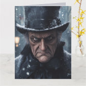 WEIHNACHTSKARTE MIT SCROOGE BAH HUMBUG KARTE (Gelbe Blume)