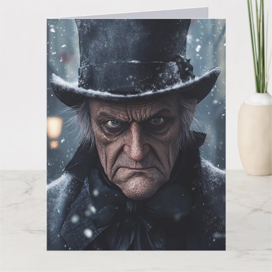 WEIHNACHTSKARTE MIT SCROOGE BAH HUMBUG KARTE (Vorderseite)