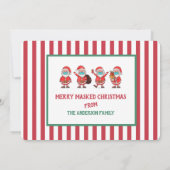 Weihnachtskarte mit sozialer Distanz (Rückseite)