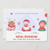 Weihnachtskarte mit sozialer Distanz (Vorderseite)
