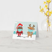 Weihnachtskarte mit sozialer Distanz Karte (Gelbe Blume)