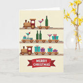 Weihnachtskarte mit spielerischem Zug Karte (Gelbe Blume)