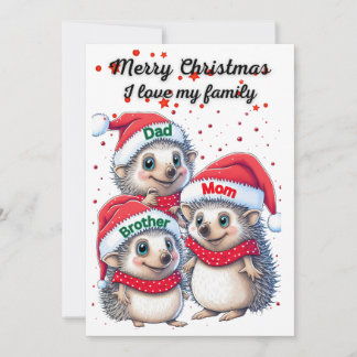Weihnachtskarte mit Stacheln Feiertagskarte