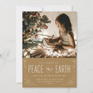 Weihnachtskarte mit Sternen: Frieden auf Erden Einladung