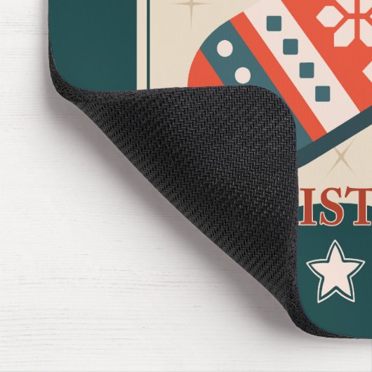 Weihnachtskarte mit Strumpf Illustration Mousepad (Ecke)