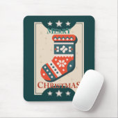 Weihnachtskarte mit Strumpf Illustration Mousepad (Mit Mouse)