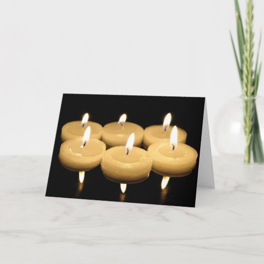 Weihnachtskarte mit Teekerzen Feiertagskarte (Vorderseite)