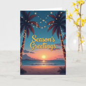 Weihnachtskarte mit tropischen Grüßen Karte (Gelbe Blume)