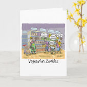 Weihnachtskarte mit - Vegetarische Zombies Karte (Gelbe Blume)