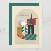 Weihnachtskarte Mit Verschiedenen Gegenst eanden Feiertagskarte (Vorne/Hinten)