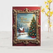 Weihnachtskarte mit verziertem Baum Karte (Gelbe Blume)