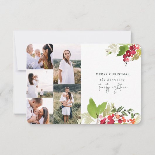 Weihnachtskarte mit vielen Fotos Einladung (Vorderseite)