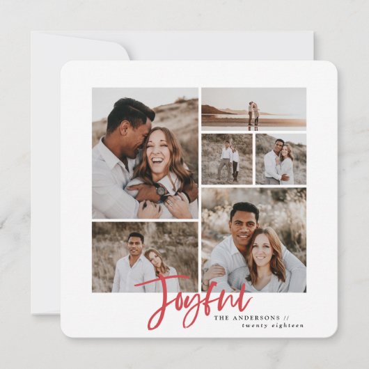 Weihnachtskarte mit vielen Fotos Feiertagskarte (Vorderseite)