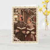 Weihnachtskarte mit viktorianischen Kardinalstern- Karte (Gelbe Blume)