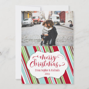 Weihnachtskarte mit Vintage-Farbpalette Feiertagskarte