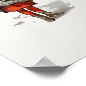 Weihnachtskarte mit Vintager Kinderkunst Poster (Ecke)