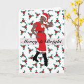 Weihnachtskarte mit Vintager schwarzer Frau Karte (Gelbe Blume)