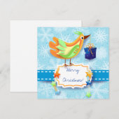 Weihnachtskarte mit Vogel Feiertagskarte (Vorne/Hinten)